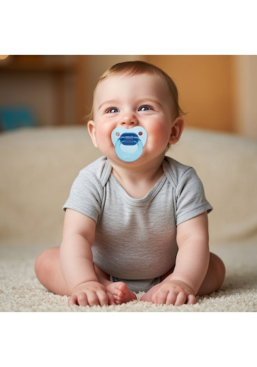 Wee Baby Akide Damaklı Emzik No:1 Mavi 0-6 Ay