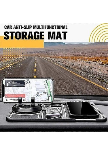 Araba Gösterge Paneli Kaymaz Paspas, Cep Telefonu, Güneş Gözlüğü, Anahtarlar, Kırmızı Paralar İçin Telefon Tutuculu Kaymaz Yapışkan Panel