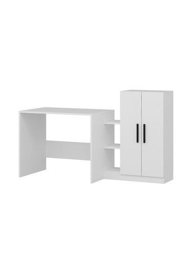 Dekorosso Dekorosso Stic Dolaplı Çalışma Masası Beyaz