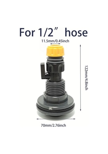 Willowhaven 1 Set Yağmur Varili Taşma Kiti 3/4 1/2 Hortum Bağlantı Adaptörü