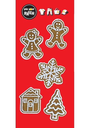 Pin Your Patch New Year Christmas Yeni Yıl Patch Set Patch Yama Seti Mor - Kırmızı