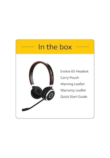 Jabra Evolve 65 UC Kablosuz Kulaklık, Stereo