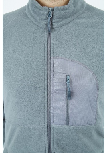 Alpinist Motus Tam Fermuarlı Polar Gri Melanj (520730135)