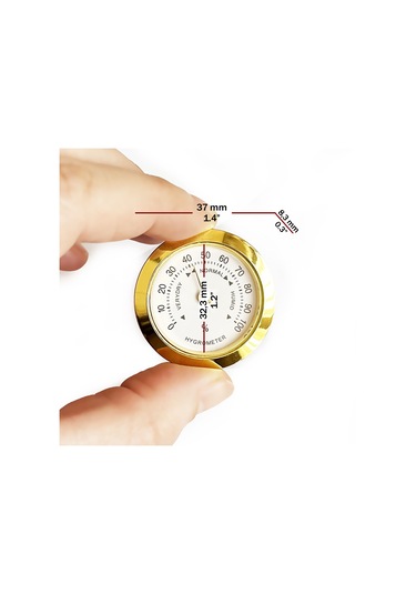 Analog Higrometre Nem Ölçer Humidor Puro Kutusu için Metal Çerçev N11.1838