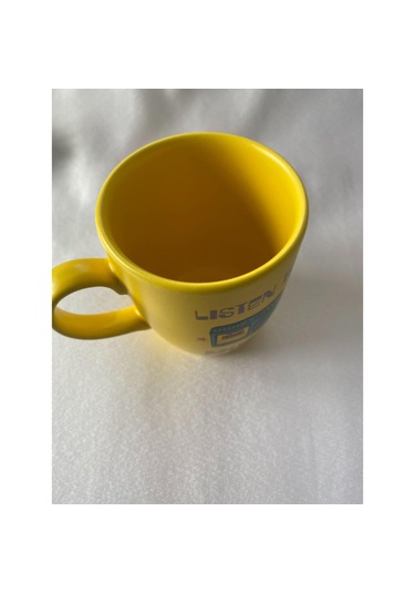 Listen To Music Sarı Kupa Bardak Çok Renkli