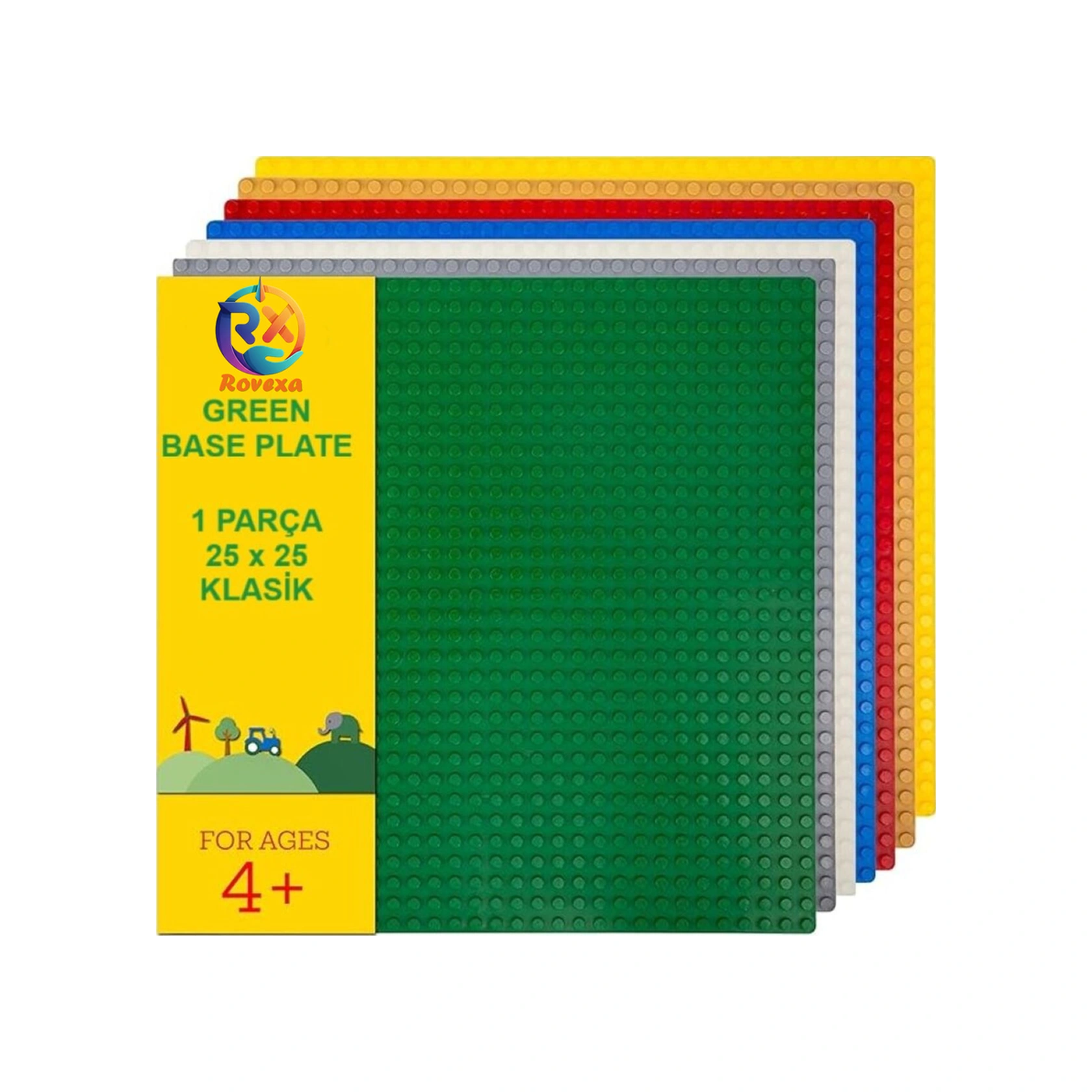 Classic Yeşil Plaka, Yapı Taşı Zemin, 3+ Yaş, 1 Parça, 25x25cm, Bpa Free, Eğitici Oyuncak, Yaratıcı Öğrenme