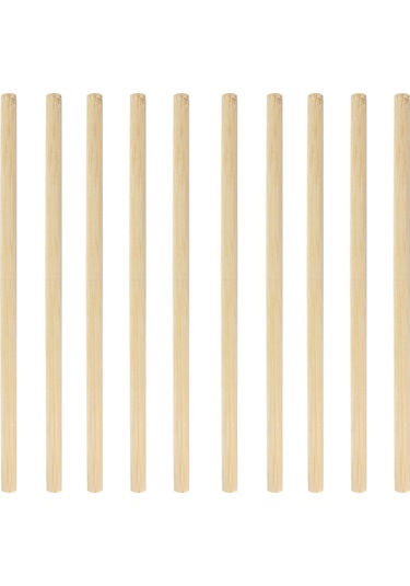 Sones 10 Adet Juice Coffee Pearl Süt Çay Doğal Parçalanabilir Bambu Pipet, Stil: 20cm Düz