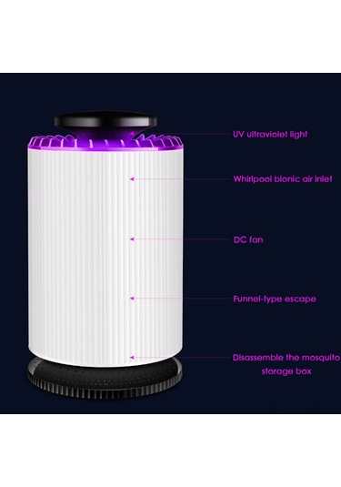 Yaozixa Usb Elektrikli Isırgan Öldürücü Lambası - Ev İçi Sessiz Kuvvetli Emme - Dokunmatik Kontrol - Mwd008 Modeli