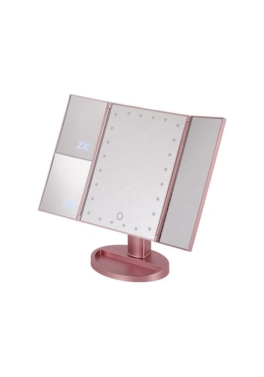 Land Of Myth Hd Zoom 24 Şerit Led Işıklı Makyaj Aynası Gold