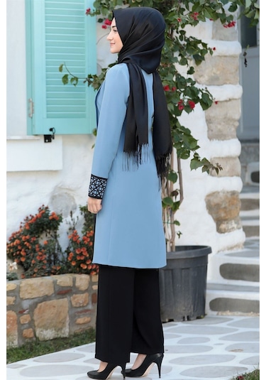 Asya Tesettür Takım Mavi Mavi