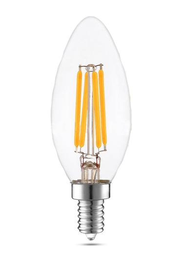 Şeffaf Cam C35 Rustik Led Filament Ampul 4w E14 Gün Işığı Vintage