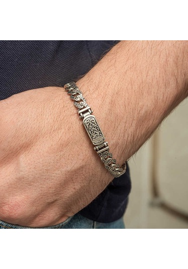 Blackcraft Gümüş Elişi Örgü Gurmet Erkek Bileklik Bc-e975cd Renkli