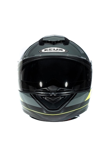Zeus Zs-3050 Be7 Grey Fluo Yellow Çene Açılır Motosiklet Kaskı