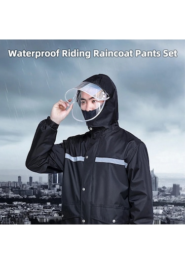 Motosiklet Yağmurluk Rüzgar Geçirmez Yağmur Ceket Yansıtıcı Su