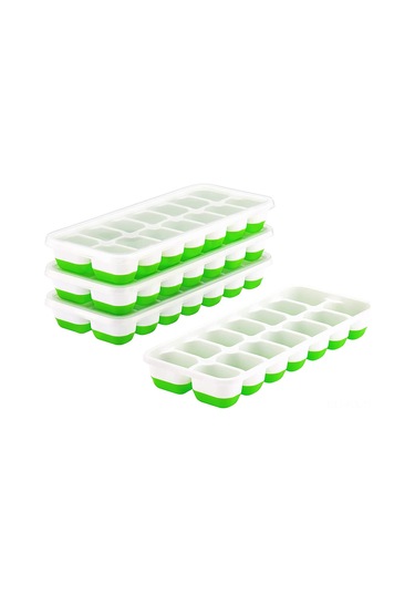 Padalink 4'lü Silikon Buzluk Seti: Hızlı Buz Hazırlama, Kapaklı, Pratik Kullanım - Dıy Soğuk İçecekler İçin Çok Renkli