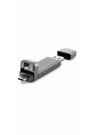 256 Gb Katı Hal Usb Bellek Usb 3.2 + Type-c Çift Girişli Taşınabilir Flash Bellek Telefonda Bilgisayara Aktarma Yüksek Hızlı Dayanıklı Ve Çok Korumalı Ssd Korumalı Darbeye Dayanıklı Anti Manyetik Gri