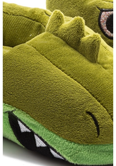 Twigy Dinos-1 Çocuk Hayvanlı Panduf Yeşil 30/38 EE0569 Yeşil