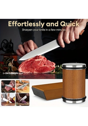 Techbloom Rolling Bıçak Bileyici Manyetik Bıçak Tutucu Elmas Bileme Taşı Seti A Brown 400 1000 15 Ve 20 Derece Açılı Mutfak Aksesuarı