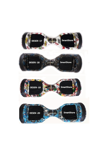 Smartstore Desenli Smart Scooter Elektrikli Kaykay Hoverboard Grafiti A.Dnge