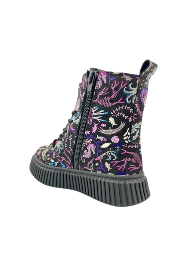 Aquarium Kız Yeni Genç Bot Siyah-fuşya Siyah