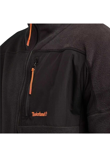 Timberland Polartec Mix Media Full Zip Fleece Erkek Polar Siyah