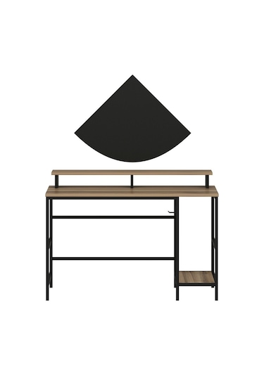 Minarmobilya Minar Greta Çalışma Masası Modül2 - Dore/Siyah Ceviz