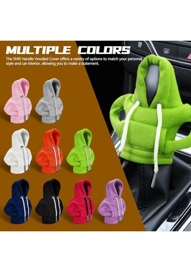 Geeksen Araba Vites Kolu Koruyucu Kılıfı - Hırka Desenli İç Dekor Aksesuarı Yeşil Renk