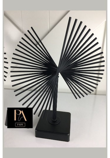 Siyah 2'li P Ofis Metal Aksesuar Biblo Ev Salon Dekorasyon Obje