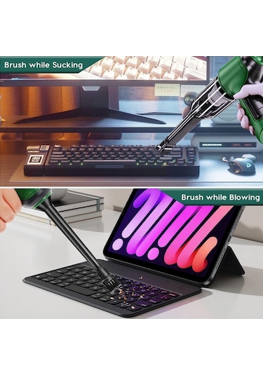 NYF HL-107 120 W Dinamic Şarjlı Araç Süpürgesi Yeşil