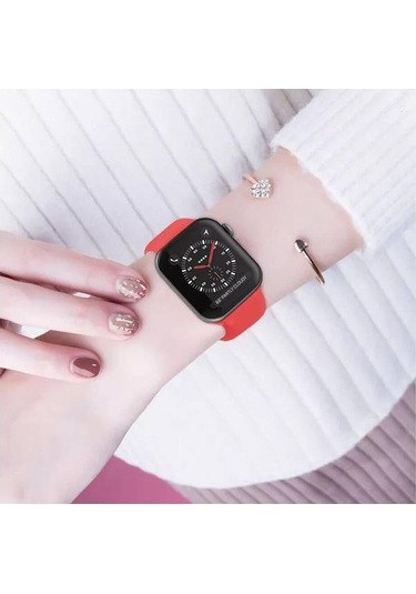 Apple Uyumlu iPhone Watch Ultra 2 9 10 Silikon Kordon Kayış S m Beden 38 40 41mm