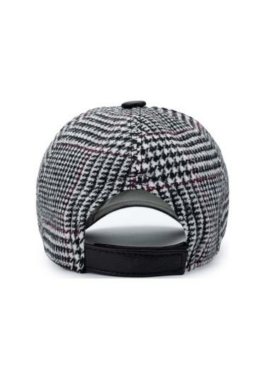 Tamer Tanca Erkek Deri & Tekstil Siyah Beyzbol Şapka 524 1121 Sapka Sk24-25 Syh/byz Dsnl Siyah Beyaz