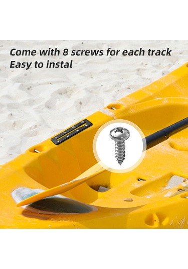 Vkemall Deniz Koşullarına Dayanıklı Kayak Ray Sistemi - 2'li Set, Vida Dahil