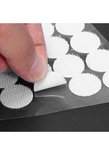 Pazly Kendinden Yapışkanlı Velcro Disk, Güçlü Yuvarlak Para Kancaları, 10/15/20mm, 1000 Çift Paket