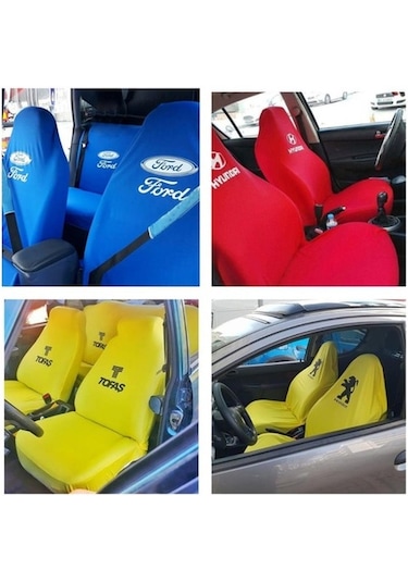 Kia Kırmızı Ön Arka Takım Penye Servis Kılıfı