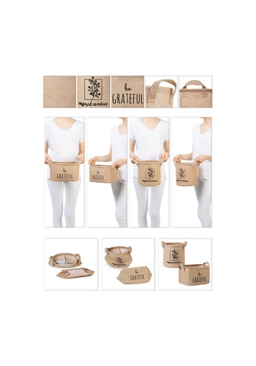 Ocean Home Textile 2' li Jüt Sepet  Set