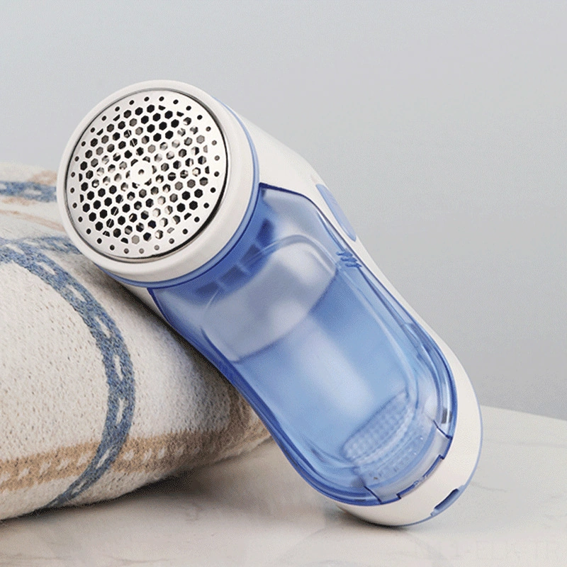 Xindoker Elektrikli Köpük Kesici - Şarjlı Triko Kumaş Bakım Aleti, 3 Bıçaklı + Tüy Toplayıcı, Mavi Std Paket Mavi