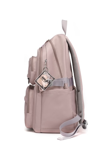 Tenfowee Kadınlar İçin Vintage Desenli Nylon Sırt Çantası - 15.6" Laptop Bölmesi, Omuz Baskısı Azaltıcı Kemerler, Yan Cep Ve Organizer Bölmeli - Açık Gri Çok Renkli Tenfowee Kadınlar İçin Vintage Desenli Nylon Sırt Çantası - 15.6" Laptop Bölmesi, Omuz Baskısı Azaltıcı Kemerler, Yan Cep Ve Organizer Bölmeli - Açık Gri Çok Renkli