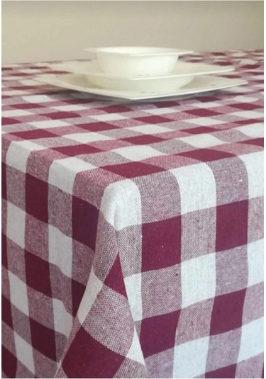 Çok Amaçlı Piknik Masa Örtüsü Sofra Bezi Bordo 150x150