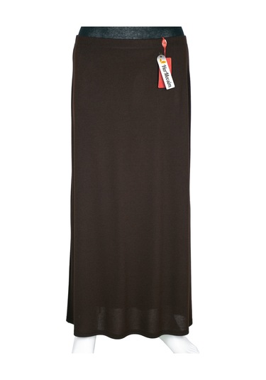 Hesna Kadın Buğra İki Parça Astarlı Çan Kesim Kahverengi Kalem Etek Kahve