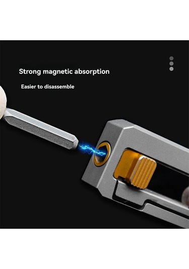 Leasetake Mini Tornavida Manyetik Küçük Bakım Kombinasyonu Çok İşlevli Taşınabilir Açık Hava Edc Araçları