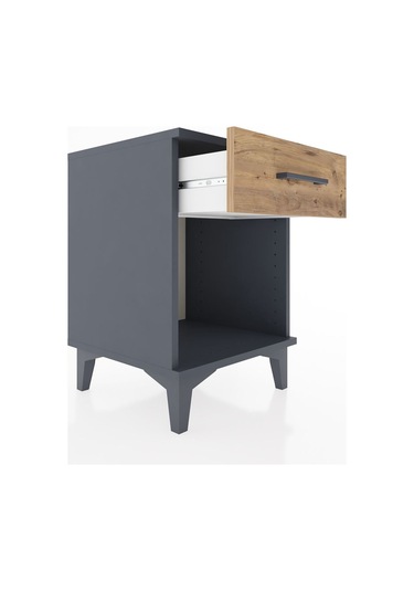 Hyperion Komodin Tek Çekmeceli 44x44x64 Antrasit-çam Antrasit