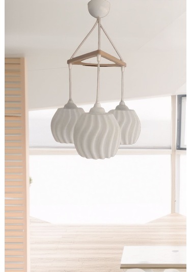 Modern Sarkıt Üçlü Bohem Avize 23x27 Cm Bubble Serisi Salon Mutfak Oturma Odası Cafe Bar Çok Renkli