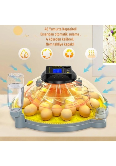 Evonest Evo-ufo-48 48 Yumurtalık Ufo Model Tam Otomatik Kuluçka Makinesi