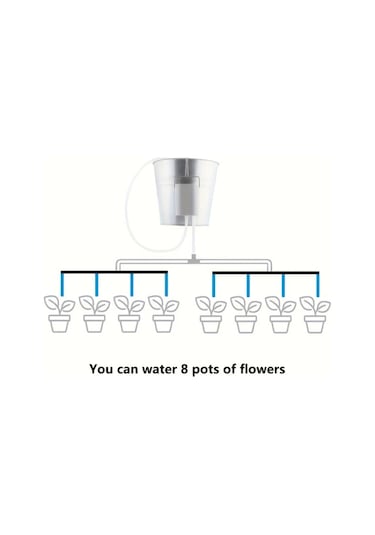 Elmpaly 8 Damlaticili Saksı Bitkileri İçin Otomatik Sulama Sistemi Zamanlayıcılı