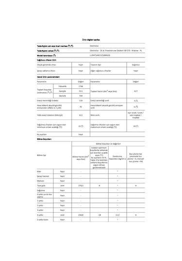 Electrolux LLI9VF54X0 617 LT No-Frost Gardırop Tipi Buzdolabı