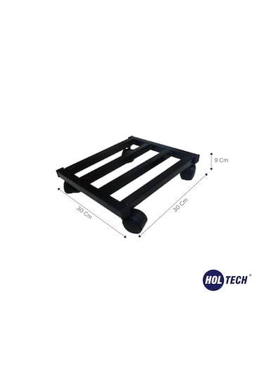 Metal Tasarım Tekerlekli Saksı Altlığı 30 Cm Taşınabilir