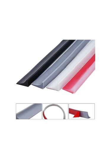 Joyhub Mingjin Shop2 Siyah 2 Tarzı 30cm Silikon Banyo Su Durdurucu Şerit Duş Barajı Bükülebilir Mutfak Tezgahı Tutma Bariyeri Kuru Islak Ayırma Sızdırmazlık Şeridi F2zpy9 Renkli Çok Renkli