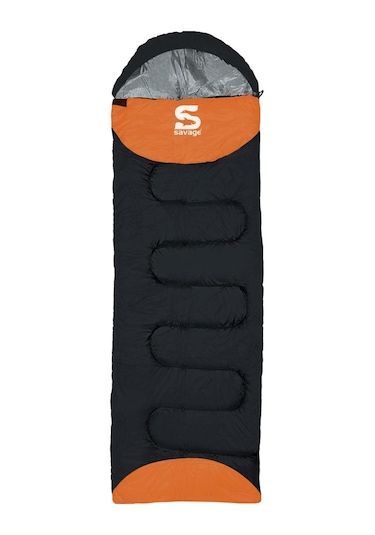 SAVAGE Blink -20 C Siyah-Portakal Uyku Tulumu (YS-509) Siyah