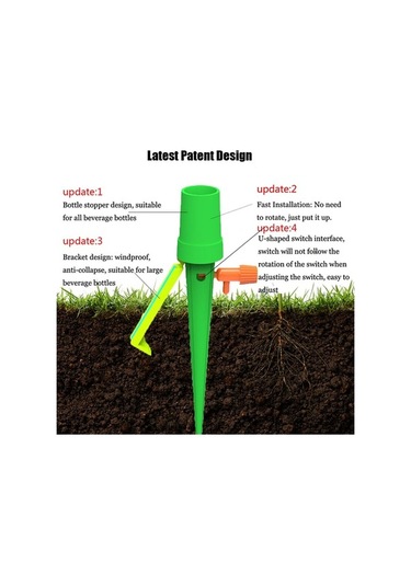 Trendooze Vanasına Tembel Sulama Sulama Su Sprinkler Sahip Parça Otomatik Kontrol Damla Cihazı Ayarlanabilir Avrupa Anahtarlı Akışı 12 Oz