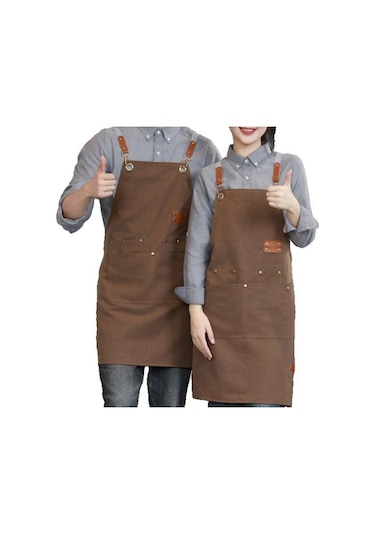 Haki Erkekler Kadınlar İçin Su Geçirmez Önlük Anti-yağ Paslanmaz Pişirme Önlüğü Garson Barbekü Mutfak Aksesuarları